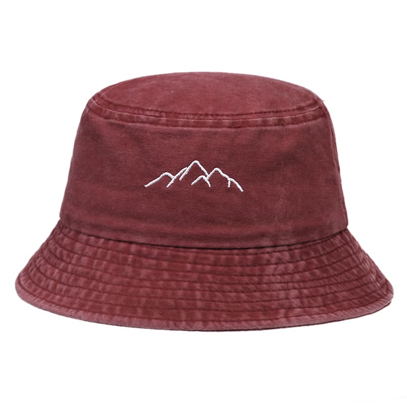 Mountain Silhouette Washed Bucket Hat