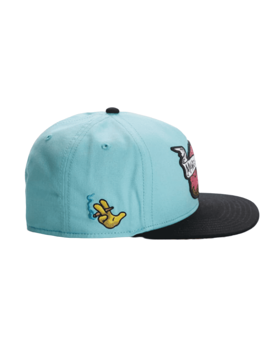 Munchie Madness Blue Snapback Cap