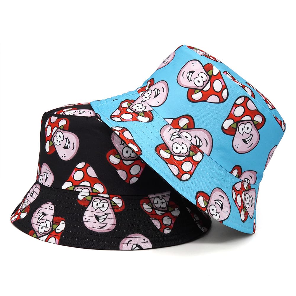 Mushroom Cartoons Bucket Hat