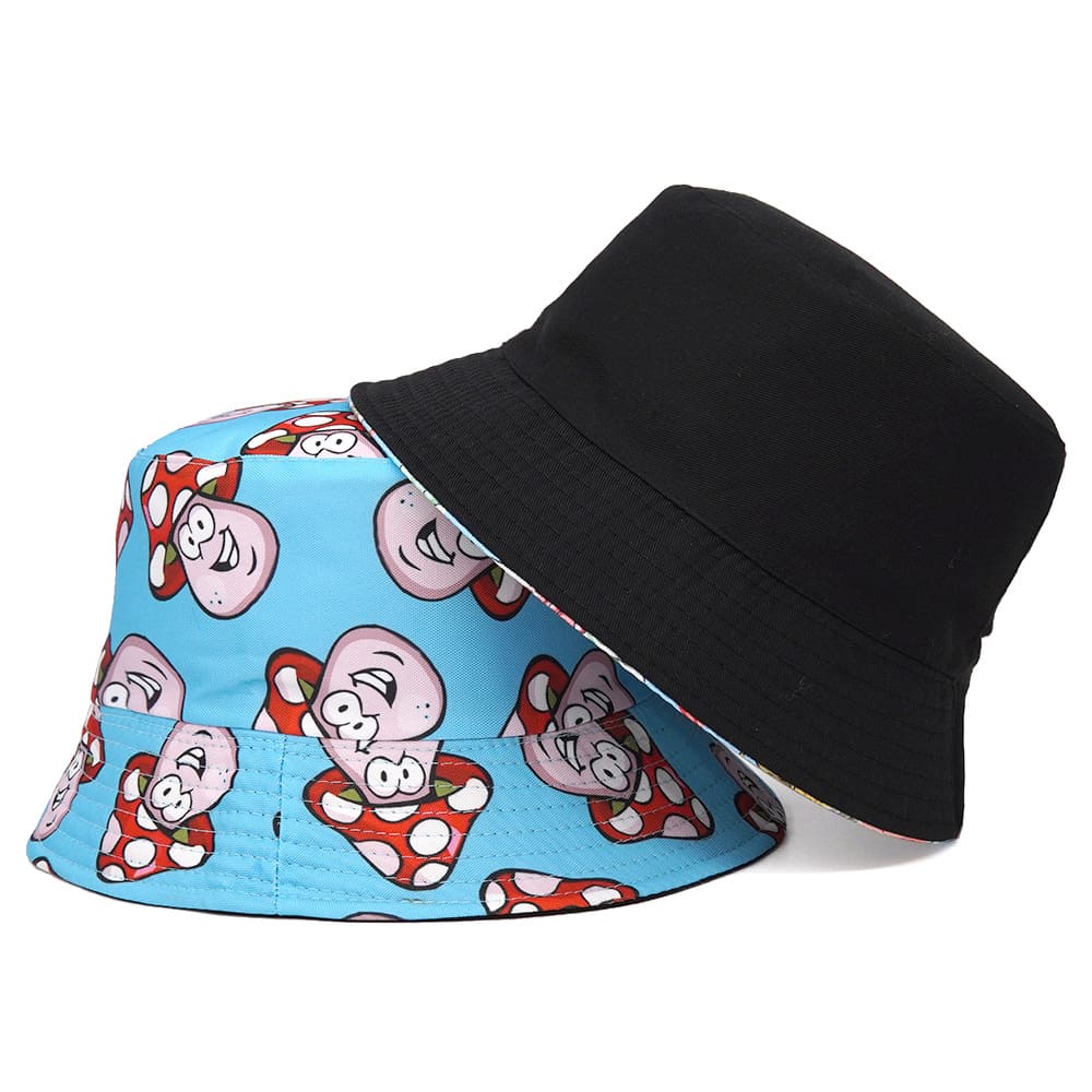 Mushroom Cartoons Bucket Hat