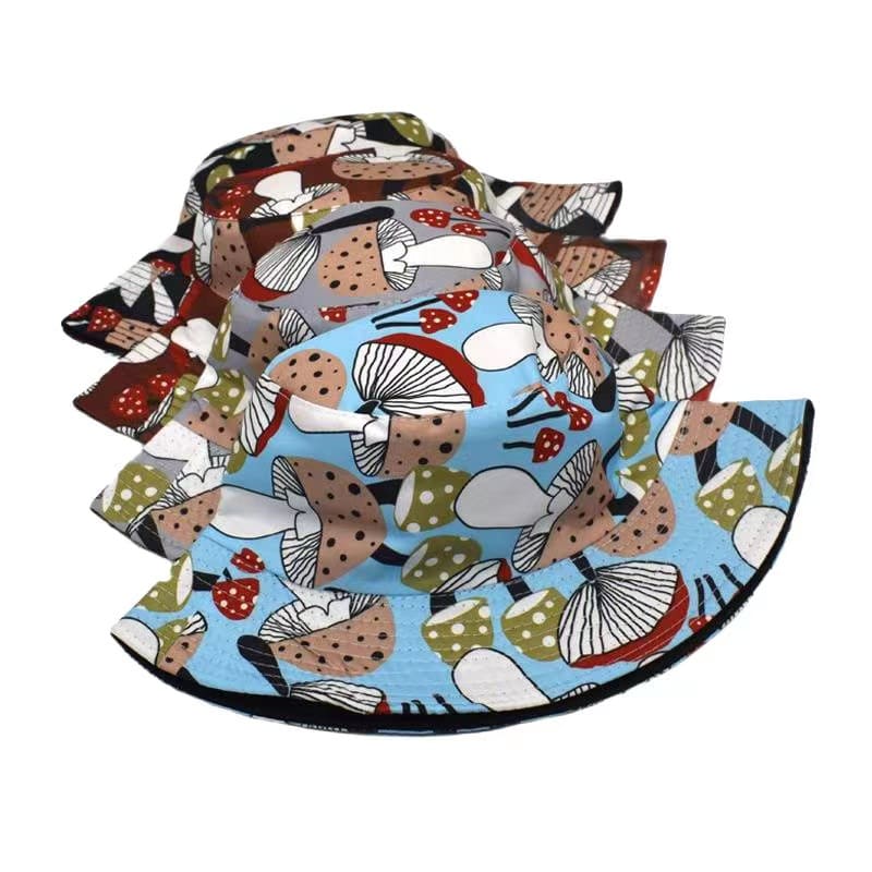 Mushrooms Reversible Bucket Hat