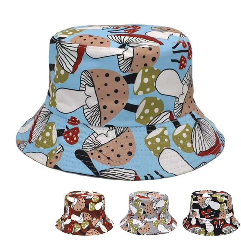 Mushrooms Reversible Bucket Hat