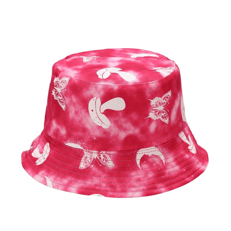 Mushrooms Tie-Dye Bucket Hat