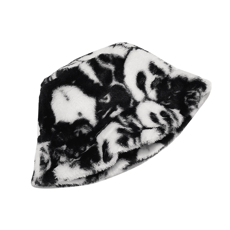 Panda Fur Bucket Hat