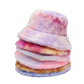 sweet-abstract-degraded-multicolor-cheesecake-fairytale-fashion-chic-fisherman-headwear-cotton-furry-adjustable-winter