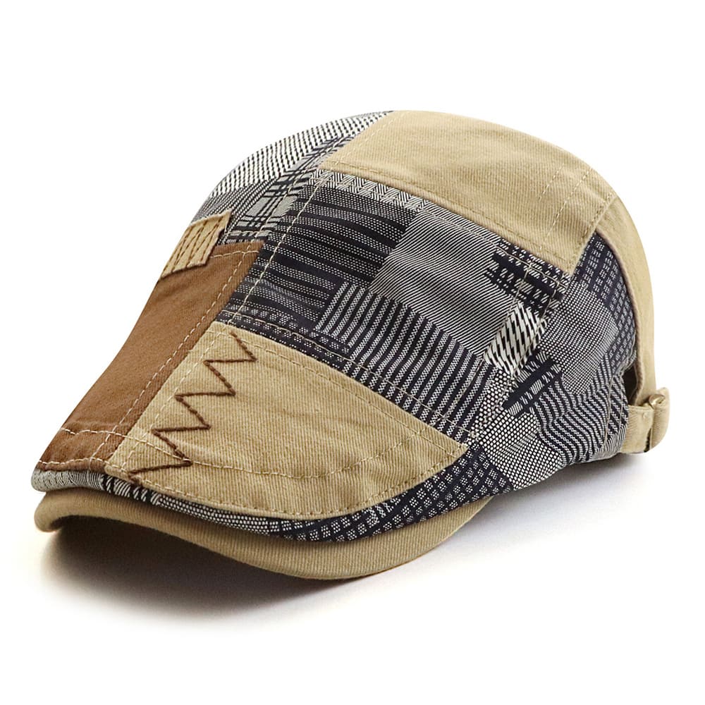 Patchwork Duckbill Flat Cap