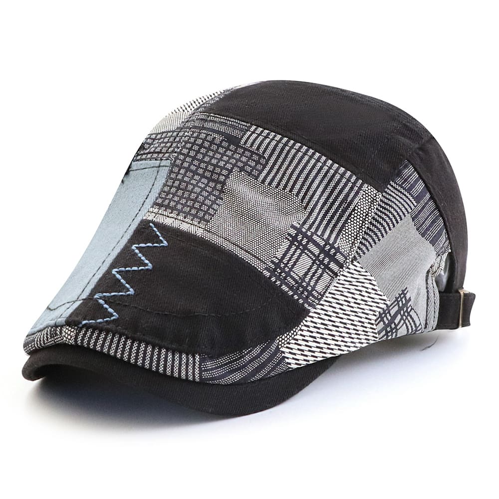 Patchwork Duckbill Flat Cap