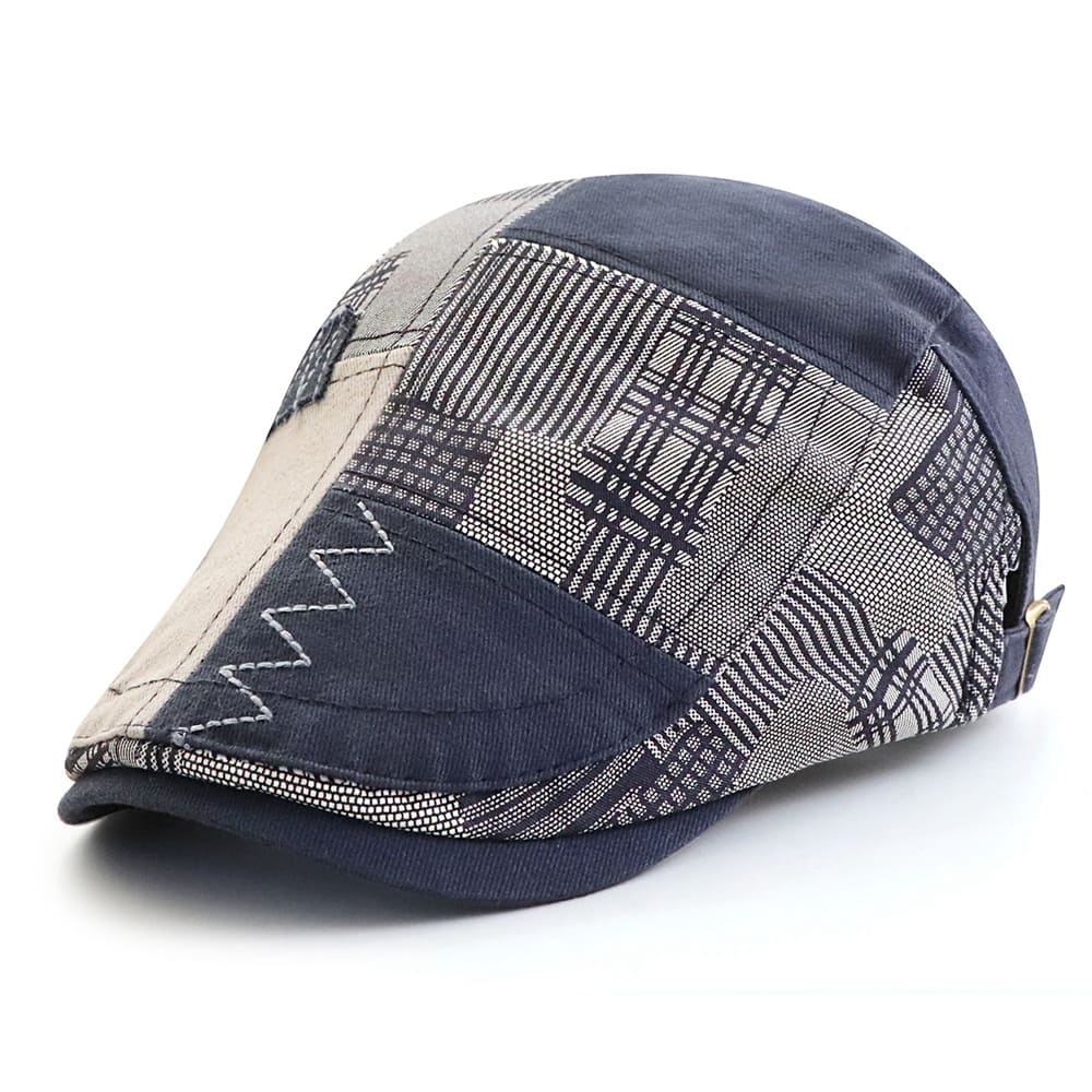 Patchwork Duckbill Flat Cap