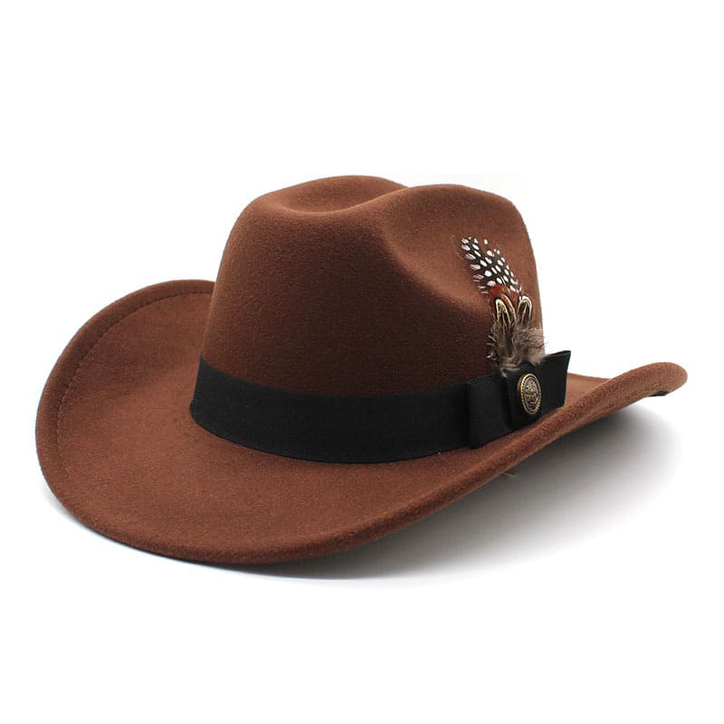 Red River Feather Wool Cowboy Hat