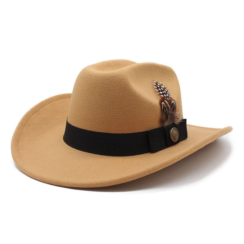 Red River Feather Wool Cowboy Hat