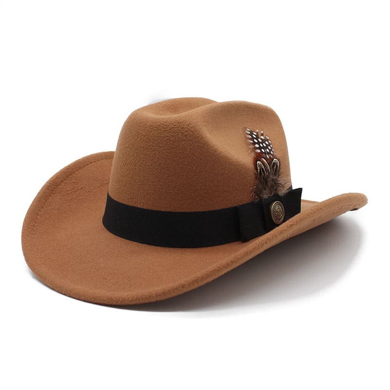 Red River Feather Wool Cowboy Hat