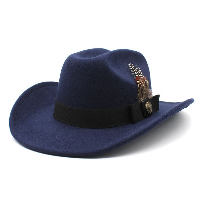 Red River Feather Wool Cowboy Hat