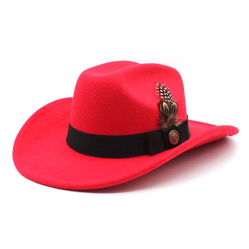 Red River Feather Wool Cowboy Hat