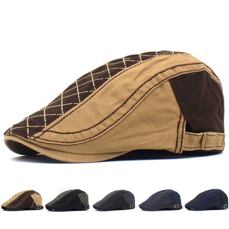 Rhombuses Patchwork Flat Cap