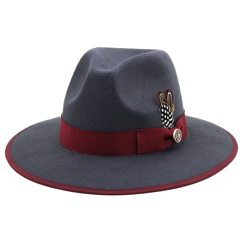 Royal Feather Fedora Hat