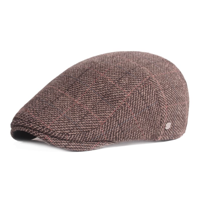 Sawston Plaid Cotton Flat Cap