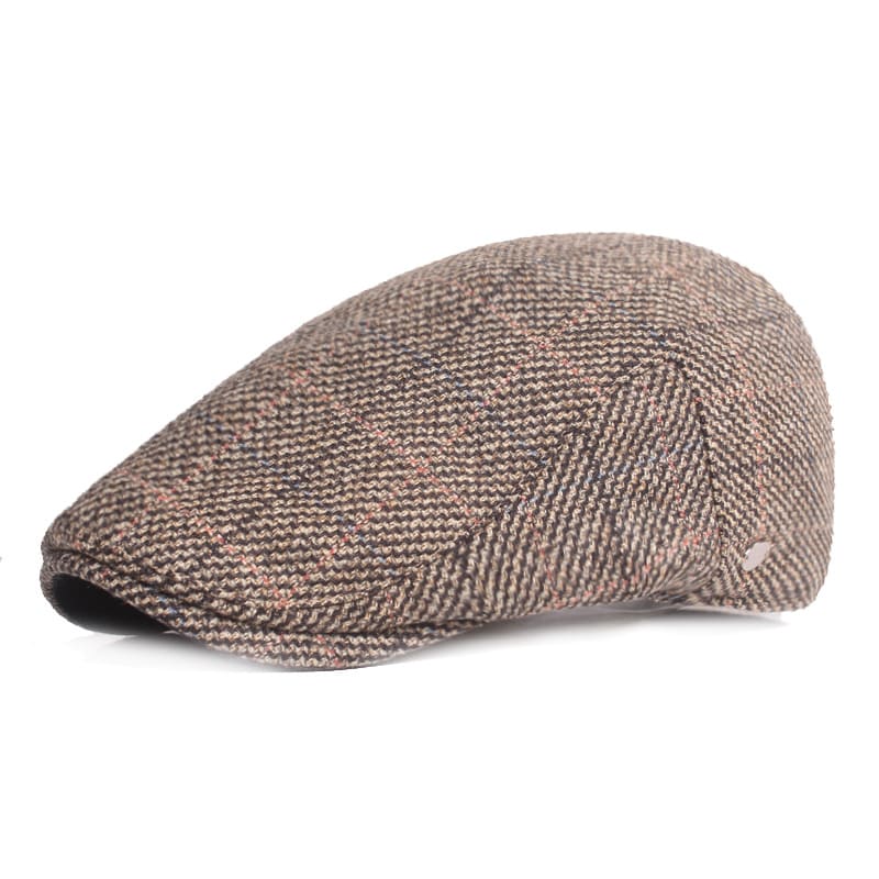 Sawston Plaid Cotton Flat Cap