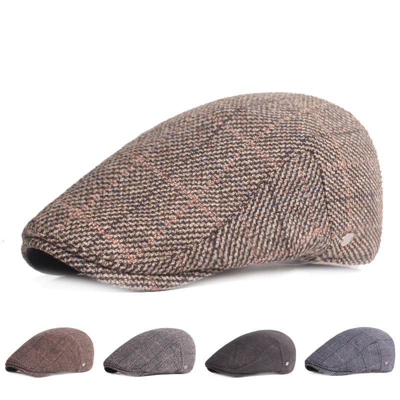 Sawston Plaid Cotton Flat Cap