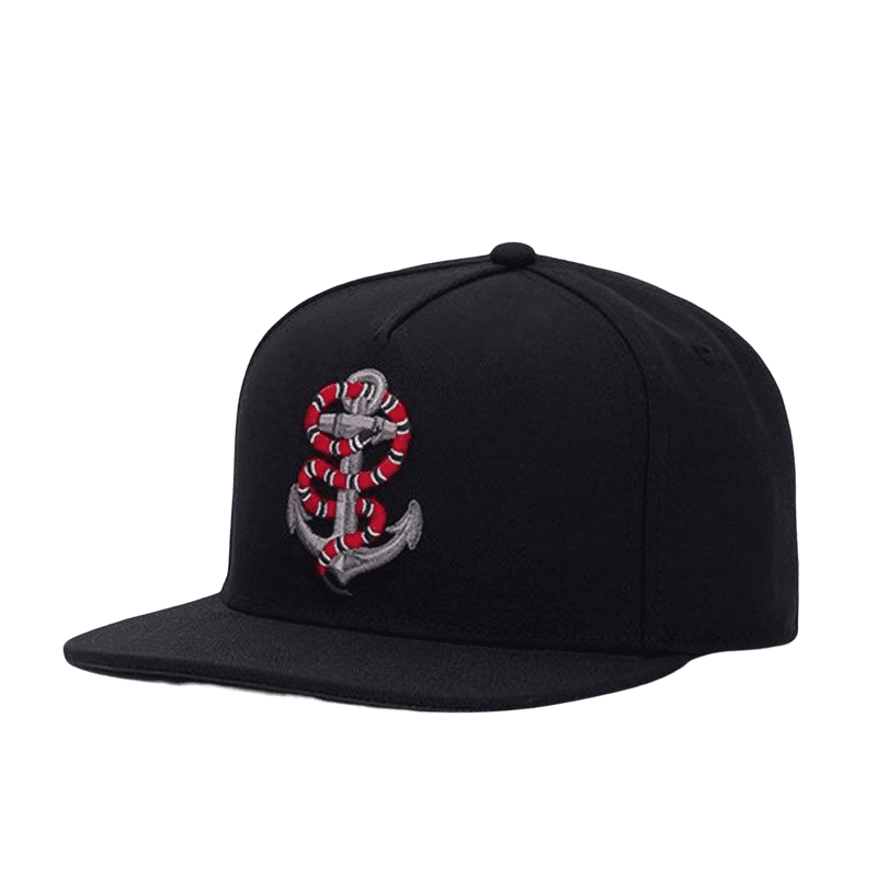 Snake & Anchor Snapback Cap