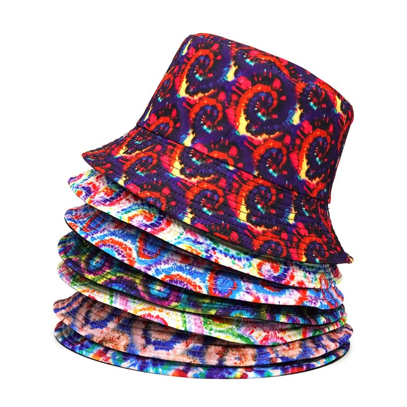 Spirals Tie-Dye Bucket Hat