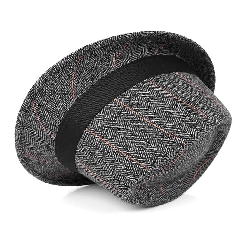 Walter Striped Herringbone Trilby Hat