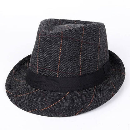 Walter Striped Herringbone Trilby Hat