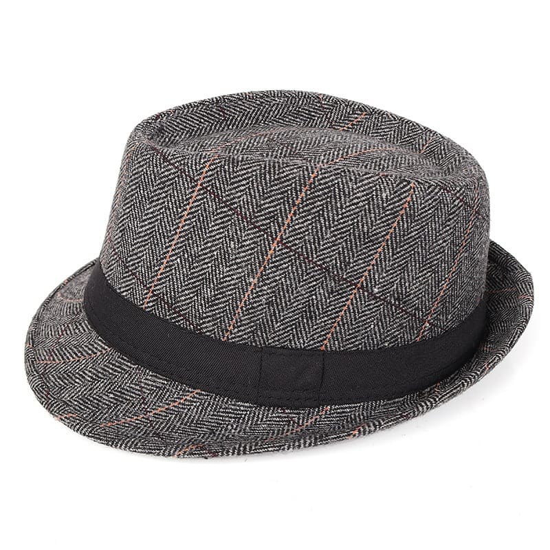 Walter Striped Herringbone Trilby Hat