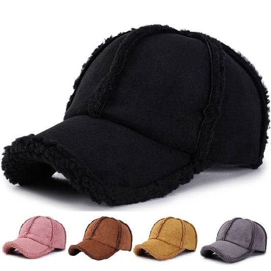 Suede Fleece Baseball Cap