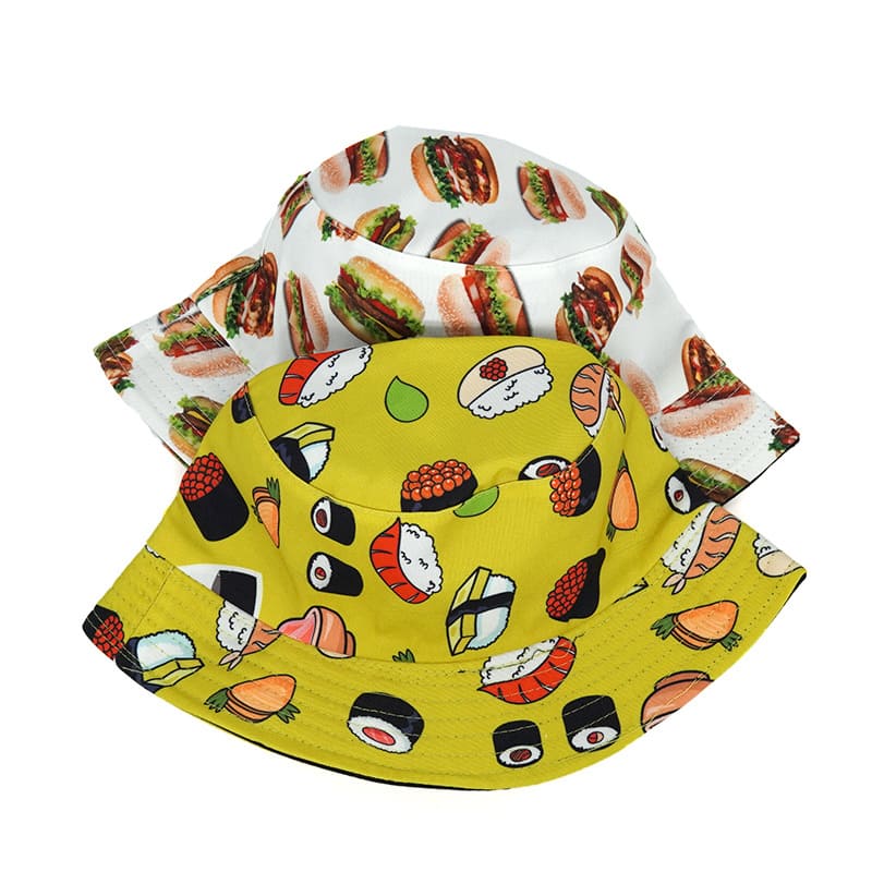 Sushi Burger Food Bucket Hat