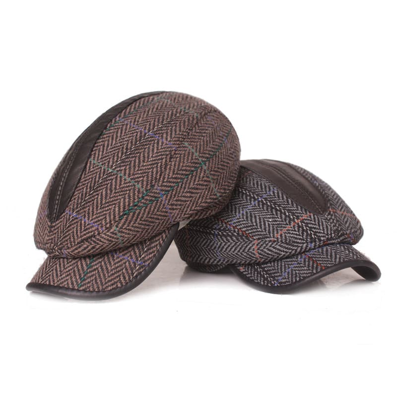 ivy-gatsby-cabbie-paddy-hat-ghelter-vintage-men-women-plaid-leather-herringbone