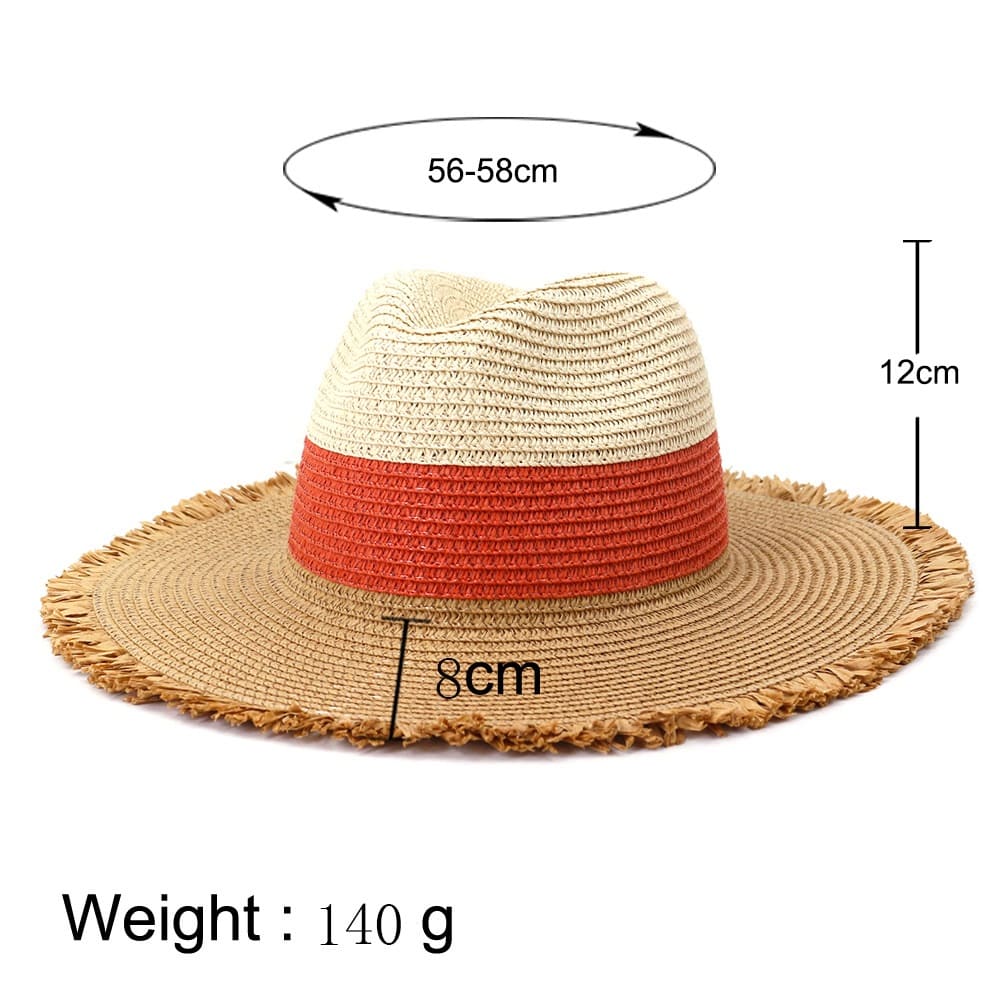 Tropicana Sun Straw Fedora Hat