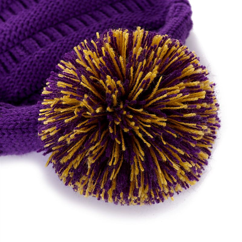 UR Bicolour Knitted Pompom Beanie