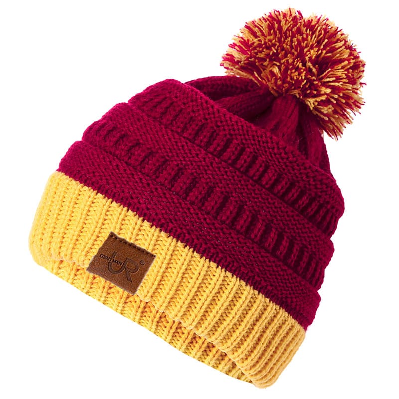 UR Bicolour Knitted Pompom Beanie