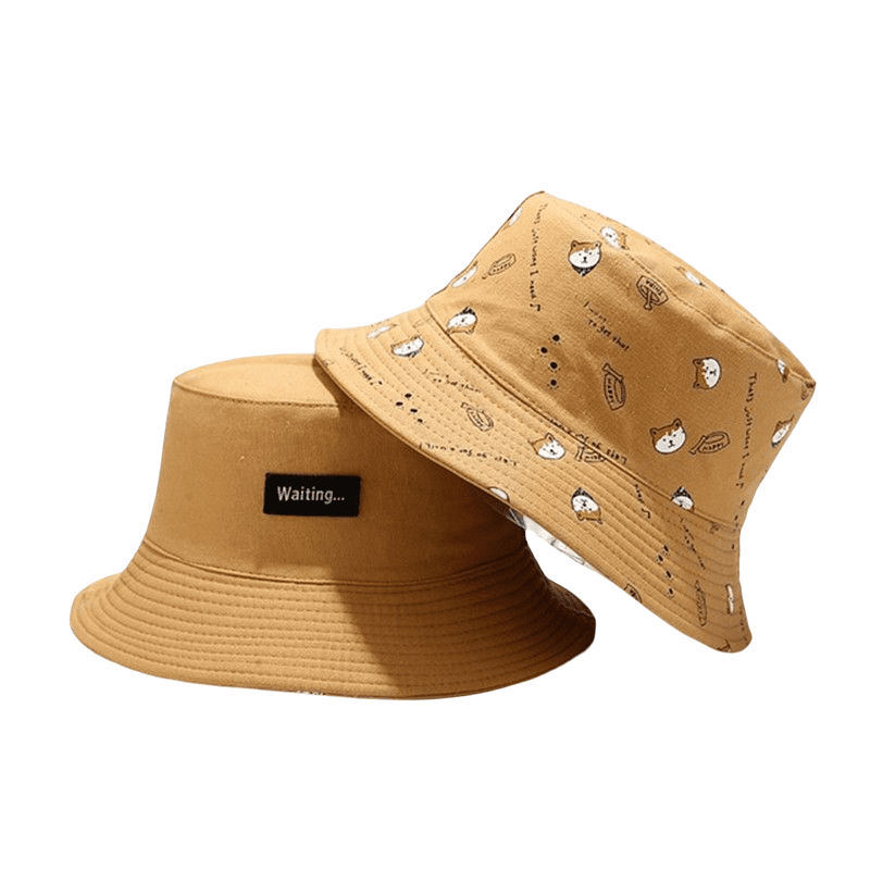 Waiting Doggie Reversible Bucket Hat