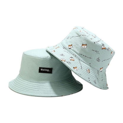 Waiting Doggie Reversible Bucket Hat