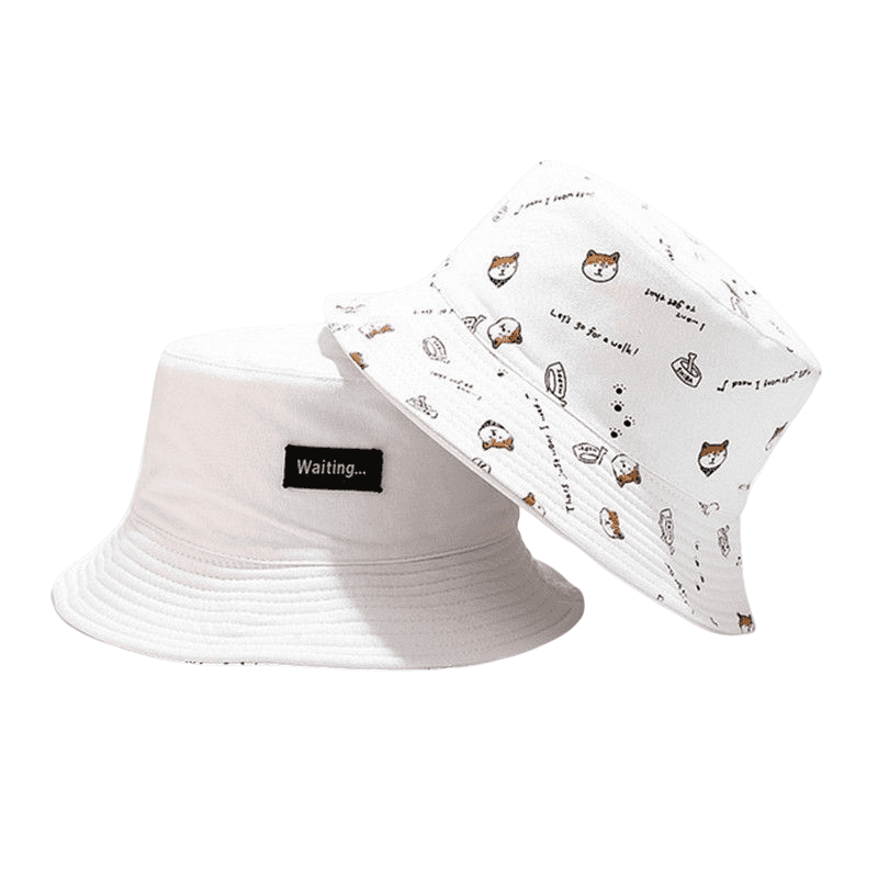 Waiting Doggie Reversible Bucket Hat