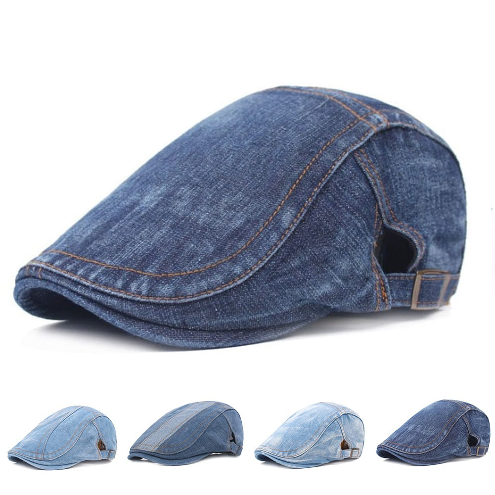 Waycross Denim Flat Cap