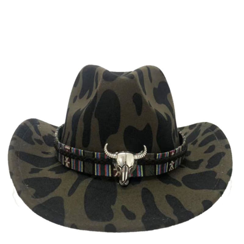 Western Cow Pattern Cowboy Hat