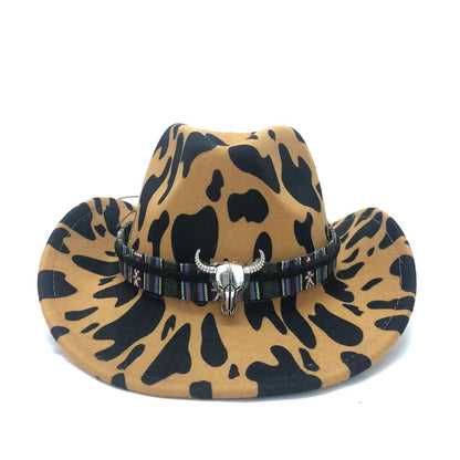 Western Cow Pattern Cowboy Hat