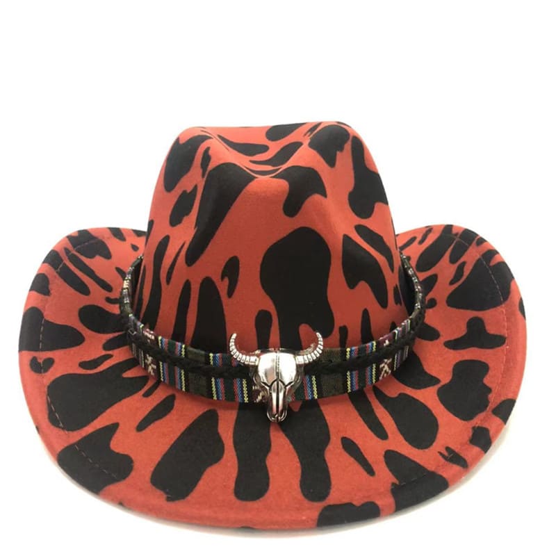 Western Cow Pattern Cowboy Hat