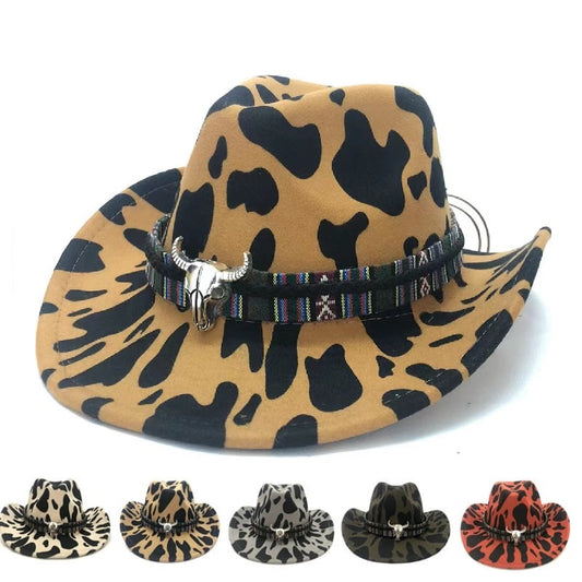 Western Cow Pattern Cowboy Hat