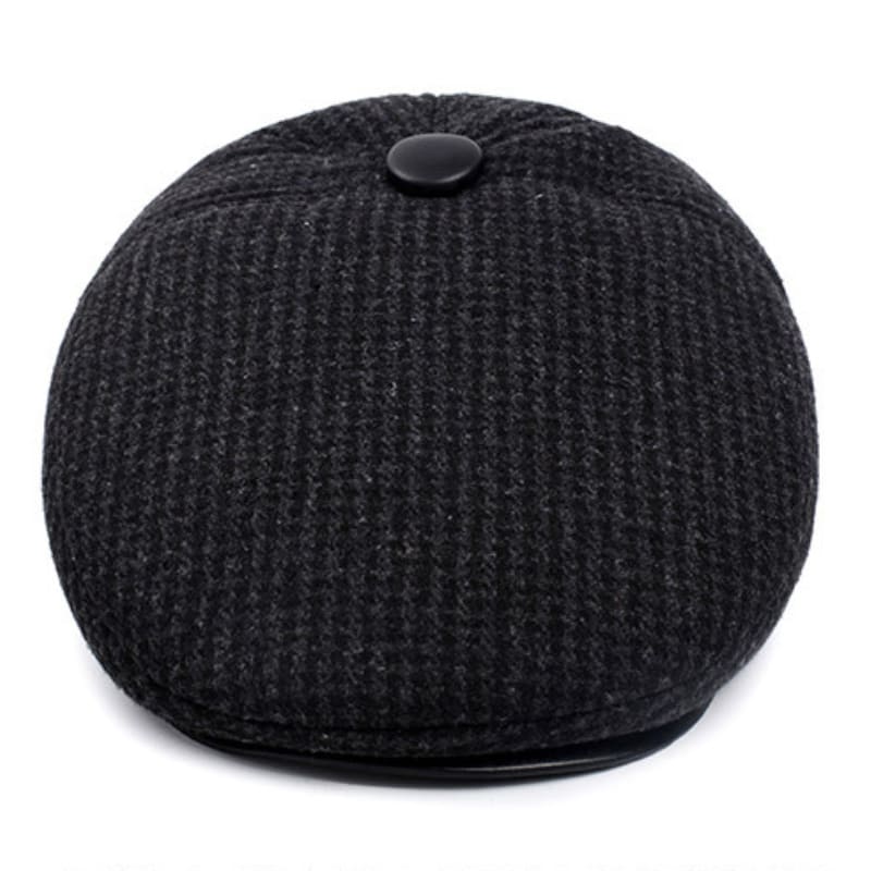 William Wool Earflaps Flat Cap