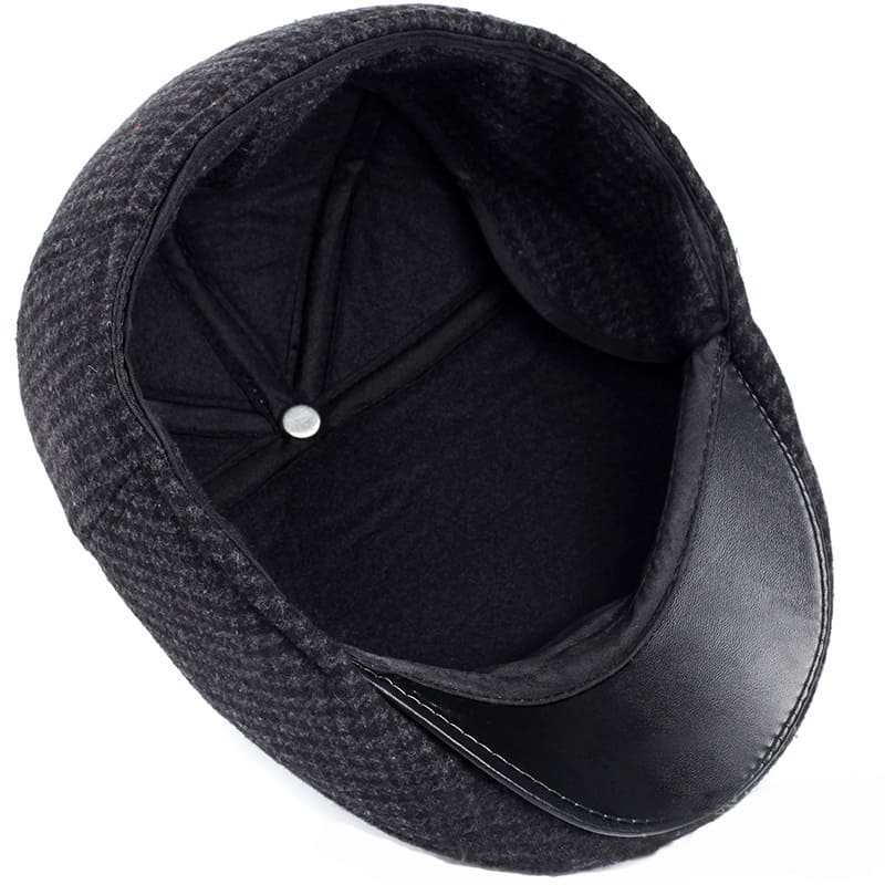 William Wool Earflaps Flat Cap