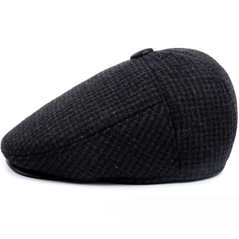 William Wool Earflaps Flat Cap