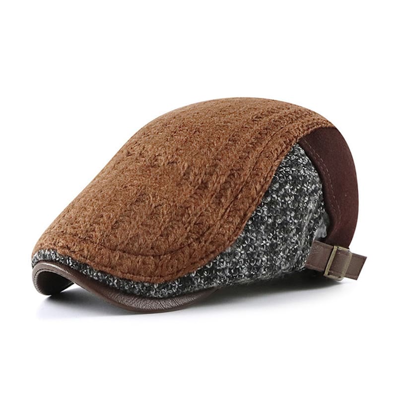 Winnipeg Winter Patchwork Cotton Flat Cap