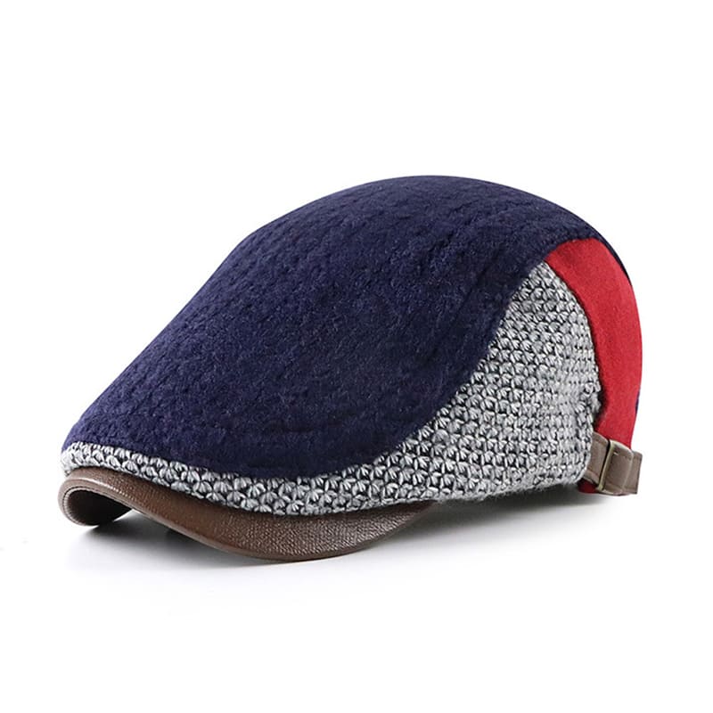 Winnipeg Winter Patchwork Cotton Flat Cap