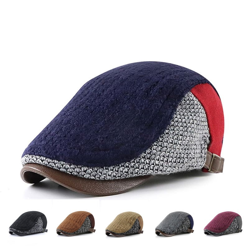 Winnipeg Winter Patchwork Cotton Flat Cap