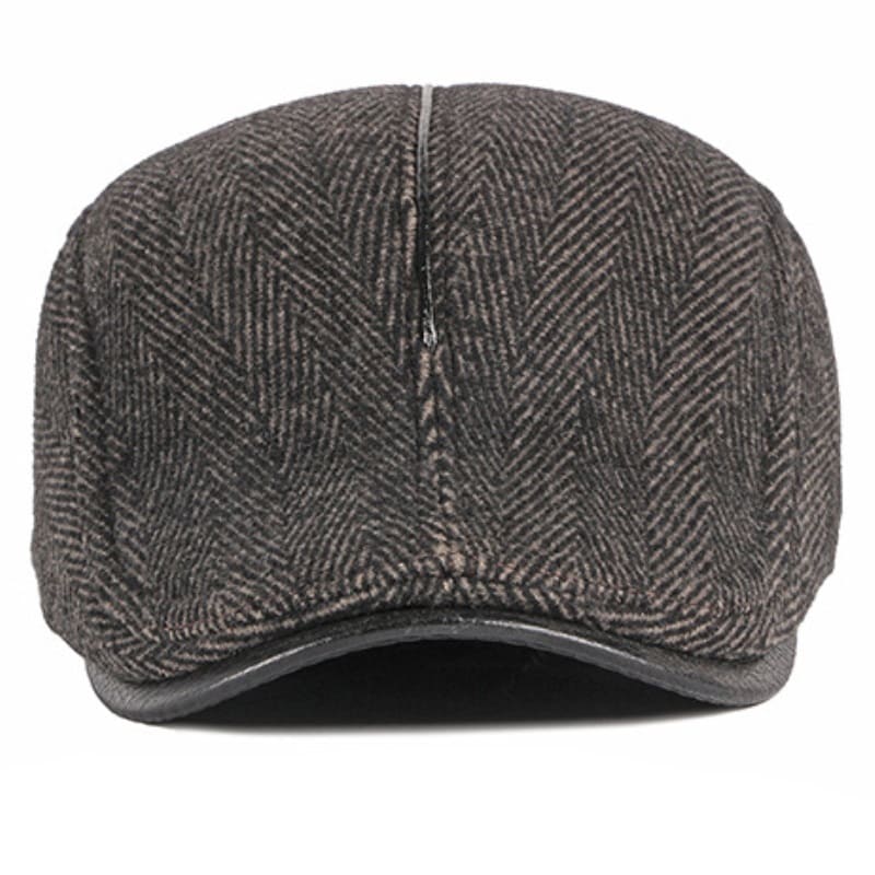 Winter Herringbone Earflaps Duckbill Cap