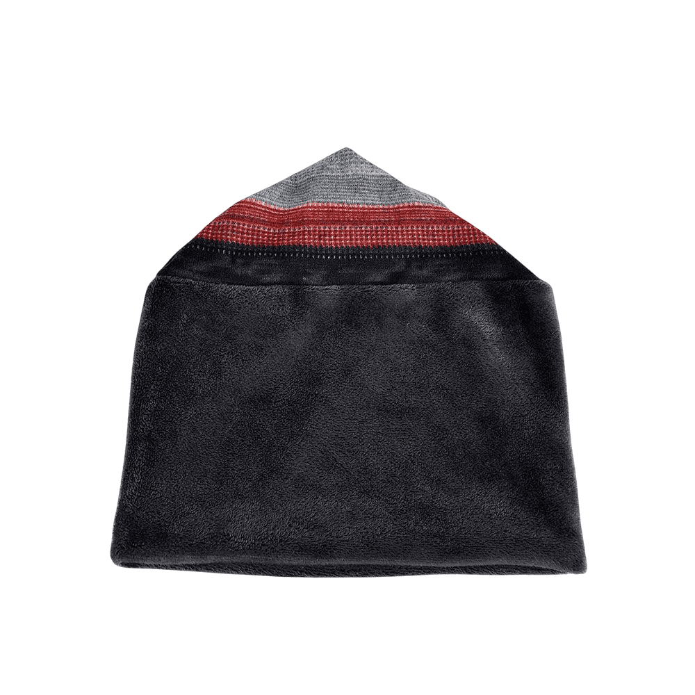 Winter Velvet Lining Striped Beanie