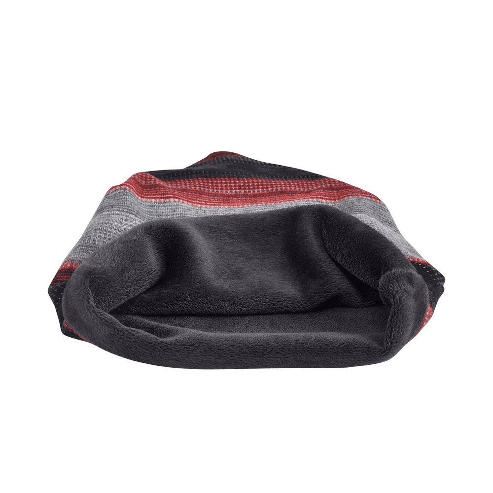 Winter Velvet Lining Striped Beanie